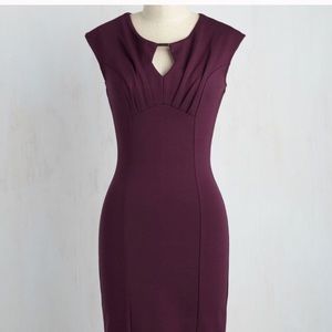 Polished Presenter Sheath dress in purple
